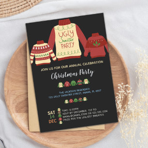 Inbjudan till Colorful Ugly Sweater-julfest