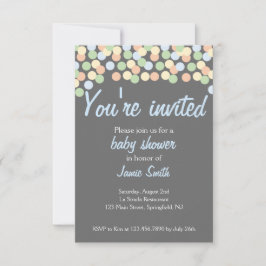 Inbjudan till Confetti Dot Baby Shower