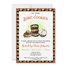 Inbjudan till Cookie Baking Halloween fest