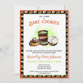 Inbjudan till Cookie Baking Halloween fest