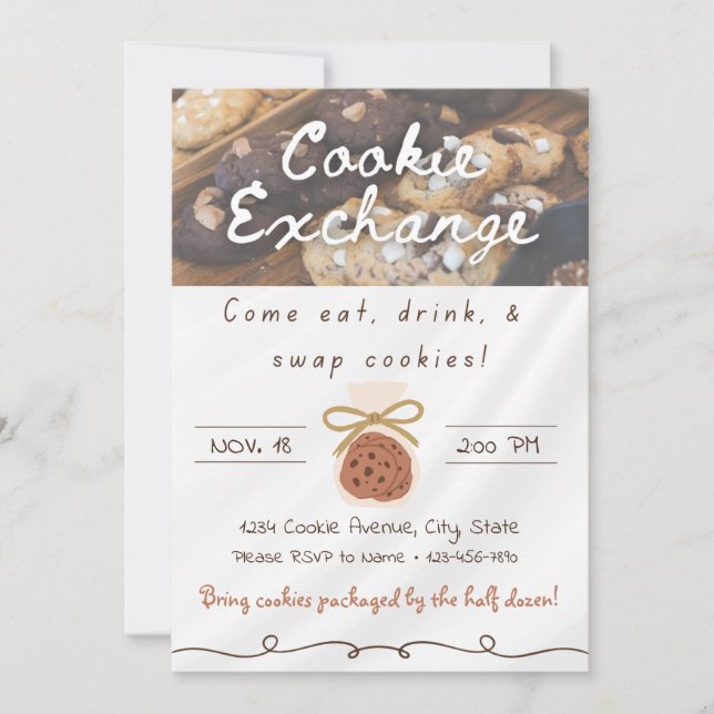 Inbjudan till cookie-Exchange (Framsida)