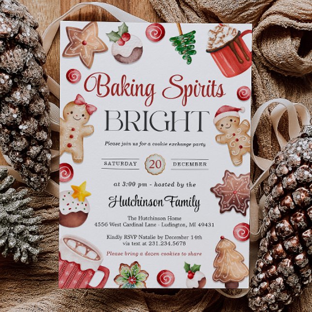 Inbjudan till Cookie Exchange-fest (Cookie Exchange Party Invitation)