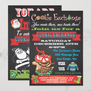 Inbjudan till Cookie Exchange/ ful jultröja-fest