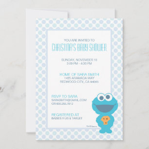 Inbjudan till Cookie Monster Baby Shower