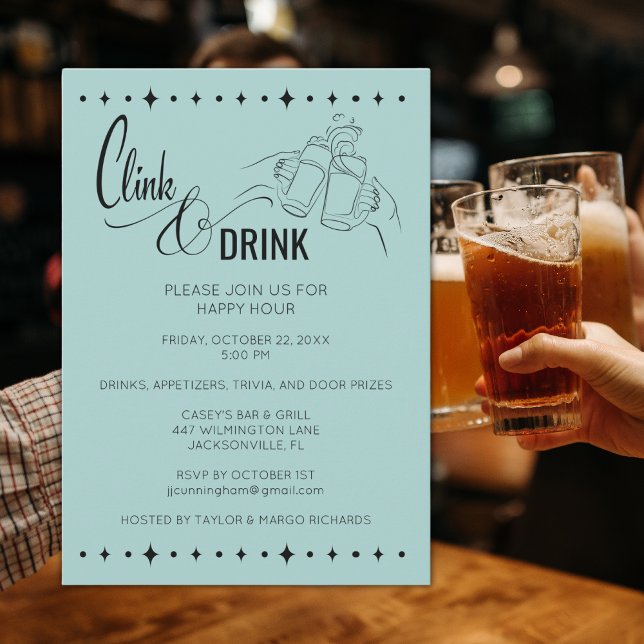 Inbjudan till coola Clink & Drink Lycklig-timme (Skapare uppladdad)