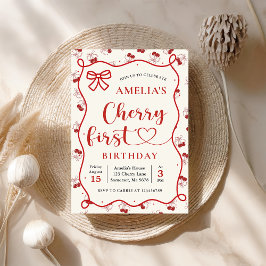 Inbjudan till Coquette Red Cherry första födelseda