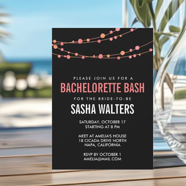 Inbjudan till Coral Confetti Bachelorette-partiet (Skapare uppladdad)