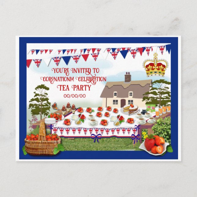 Inbjudan till Coronation Firande-partiet (Framsida)