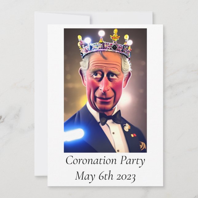 Inbjudan till Coronation Party (Framsida)