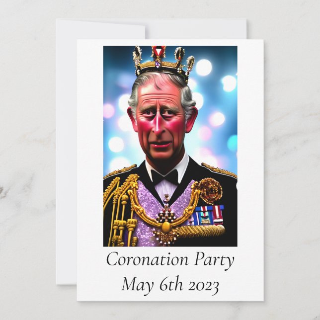 Inbjudan till Coronation Party (Framsida)
