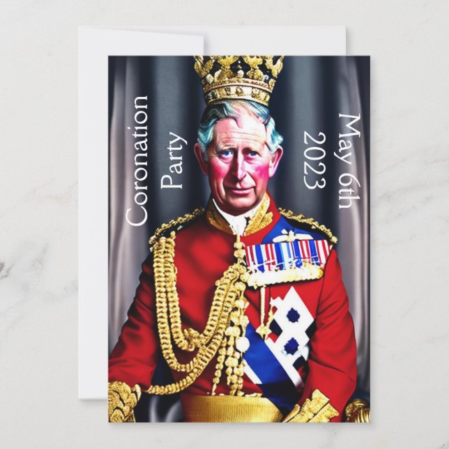 Inbjudan till Coronation Party (Framsida)