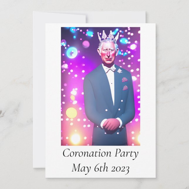 Inbjudan till Coronation Party (Framsida)
