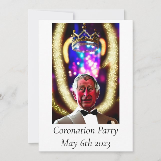 Inbjudan till Coronation Party (Framsida)