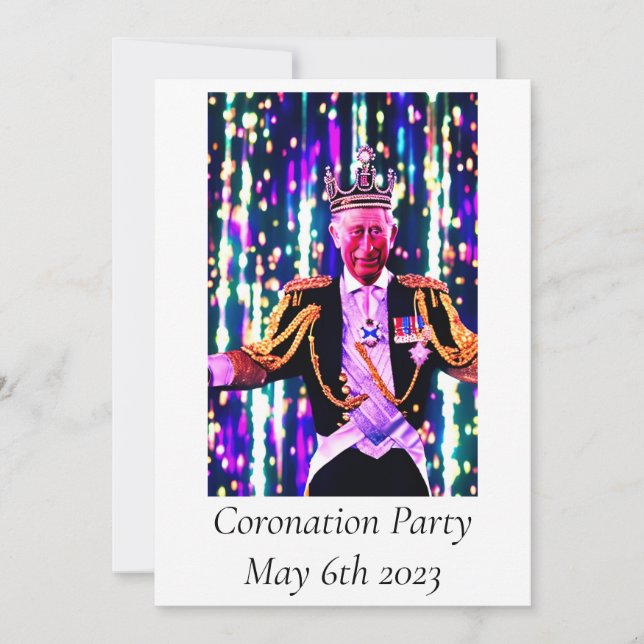Inbjudan till Coronation Party (Framsida)