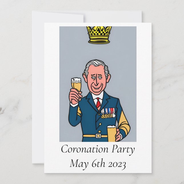 Inbjudan till Coronation Party (Framsida)