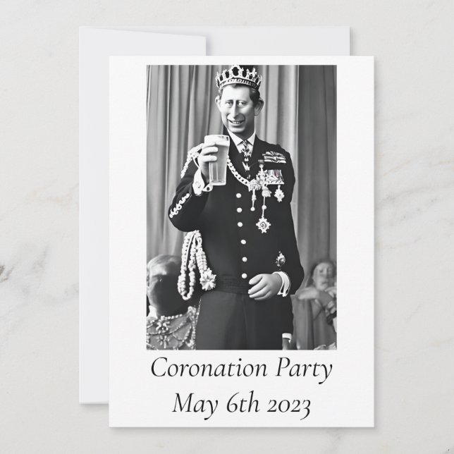 Inbjudan till Coronation Party (Framsida)