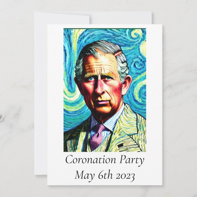 Inbjudan till Coronation Party (Framsida)