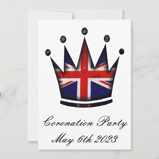 Inbjudan till Coronation Party (Framsida)