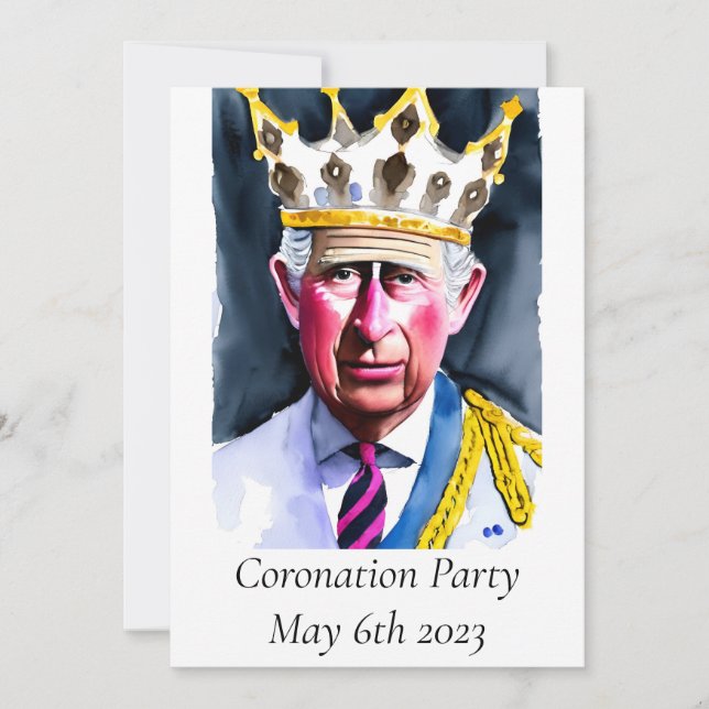 Inbjudan till Coronation Party (Framsida)