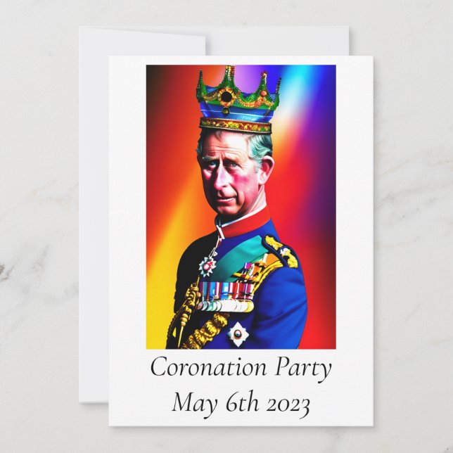 Inbjudan till Coronation Party (Framsida)