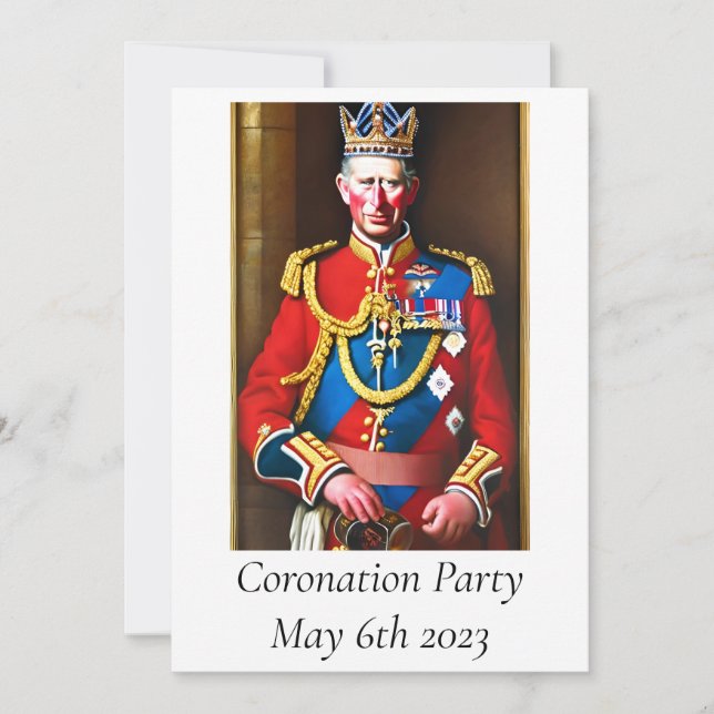 Inbjudan till Coronation Party (Framsida)