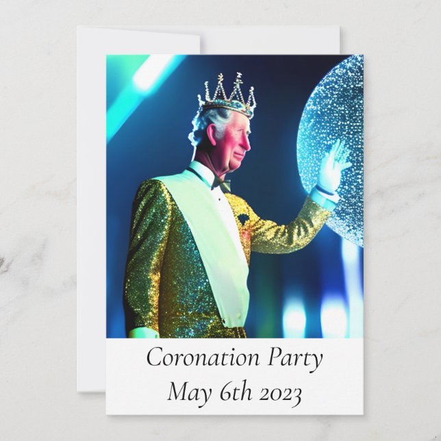 Inbjudan till Coronation Party (Framsida)