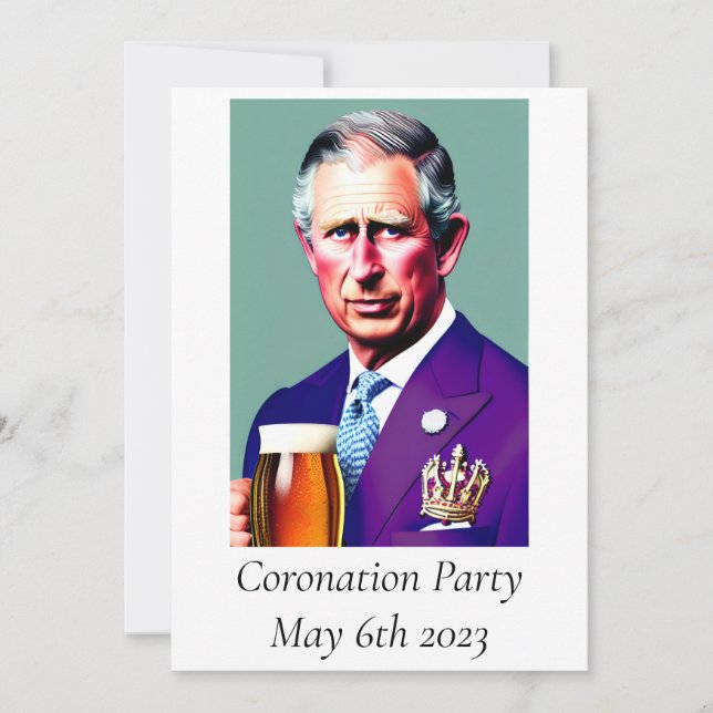 Inbjudan till Coronation Party (Framsida)