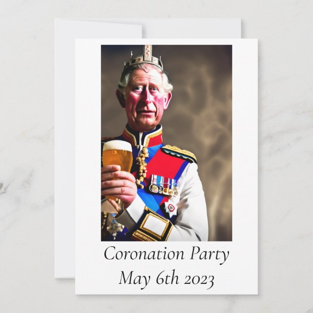 Inbjudan till Coronation Party (Framsida)