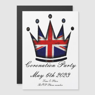 Inbjudan till Coronation Party Magnetisk Inbjudningskort