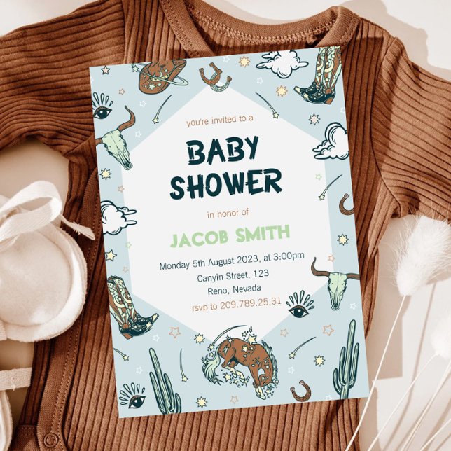Inbjudan till Cowboy Southwest Baby Shower (Skapare uppladdad)