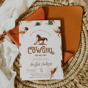 Inbjudan till Cowgirl Horse Baby Shower