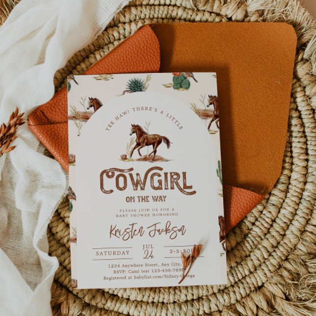 Inbjudan till Cowgirl Horse Baby Shower (Skapare uppladdad)