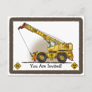 Inbjudan till Crane Construction Kids Party