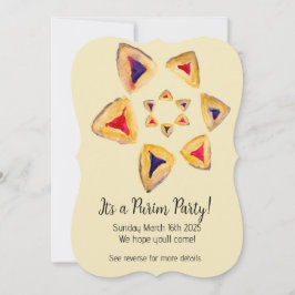 Inbjudan till Cream Hamantaschen Star Purim-partie