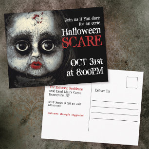 Inbjudan till Creepy Eerie Goth Doll Halloween fes