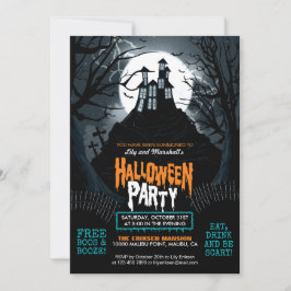 Inbjudan till Creepy Haunted House Halloween fest