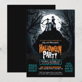 Inbjudan till Creepy Haunted House Halloween fest