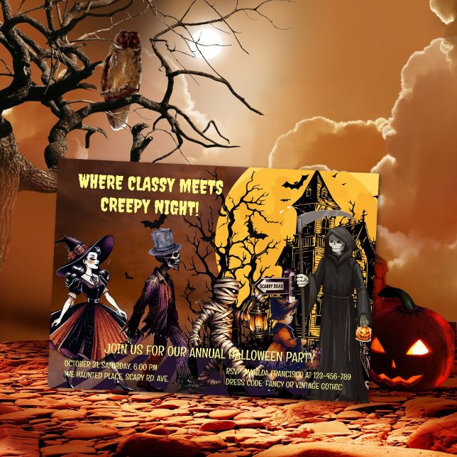 Inbjudan till Creepy Roligt Halloween fest (Skapare uppladdad)