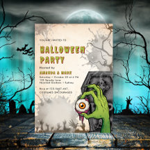 Inbjudan till Creepy Zombie Vuxen Halloween fest