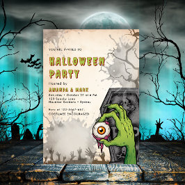 Inbjudan till Creepy Zombie Vuxen Halloween fest
