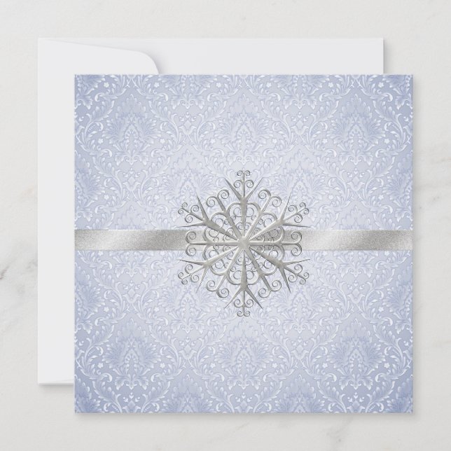 Inbjudan till Crystal Blue Winter Wedding (Framsida)