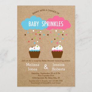 Inbjudan till Cupaka Baby Sprinkle Baby Shower
