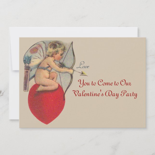 Inbjudan till Cupid:s Valentine Message Party (Framsida)