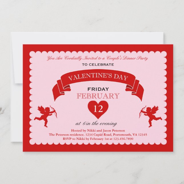 Inbjudan till Cupid Valentine Day (Framsida)