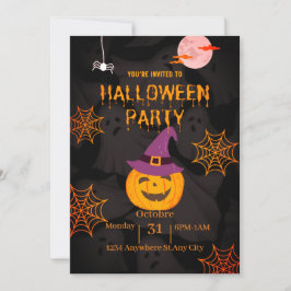Inbjudan till Cure pumpkin Halloween fest