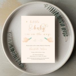 Inbjudan till Cute Baby Dove Baby Shower