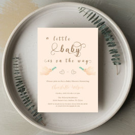 Inbjudan till Cute Baby Dove Baby Shower