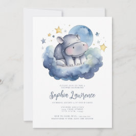 Inbjudan till Cute Baby Elephant Baby Shower