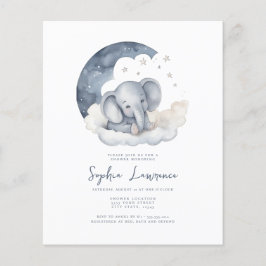 Inbjudan till Cute Baby Elephant Baby Shower