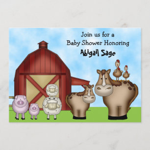 Inbjudan till Cute Barnyard-lantgårdshuggare för s